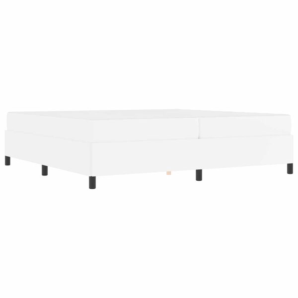 vidaXL Bed Frame with Mattress White 78.74 x 78.74 in Fabric