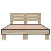 vidaXL Bed Frame Sonoma oak Engineered wood, metal Full Durable