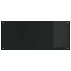 vidaXL Kitchen Backsplash 2 pcs Black 47.24 x 19.69 in Tempered Glass