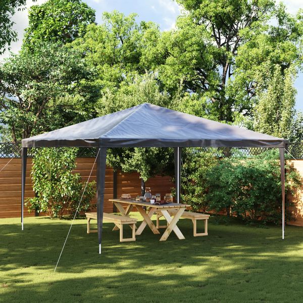 vidaXL Party Tent Anthracite Polyethylene 13.1 x 13.1 ft Durable