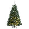 vidaXL Artificial Hinged Christmas Tree 300 LEDs & Ball Set 82.7"