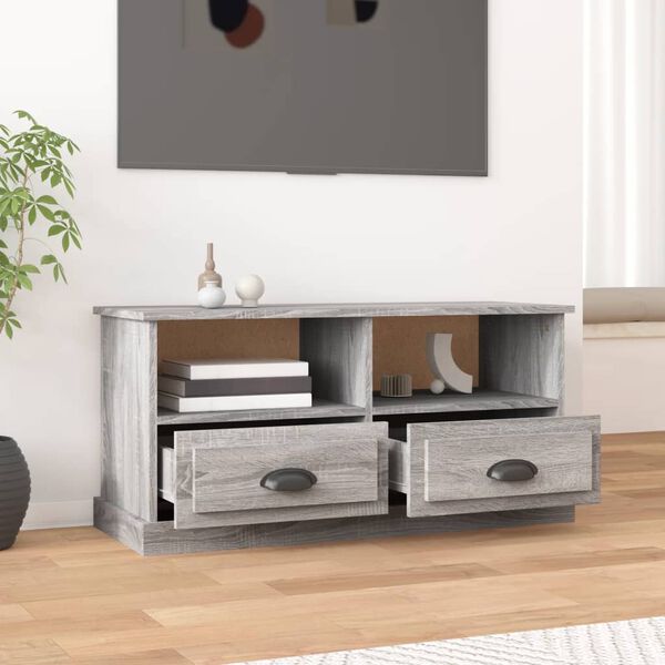 vidaXL TV Cabinet Gray Sonoma Engineered wood Medium TV Cabinet