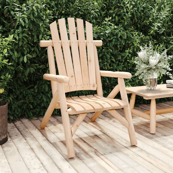 vidaXL Garden Chair Natural Wood Solid spruce wood Medium Durable