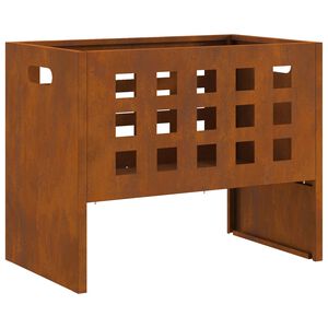 vidaXL Fire Pit Brown 19.69 x 11.81 x 15.75 in Steel