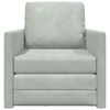 vidaXL Sofa Bed Light Grey 29.13 x 30.31 x 31.89 in Velvet