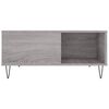 vidaXL Coffee Table Grey sonoma Engineered wood, metal Medium