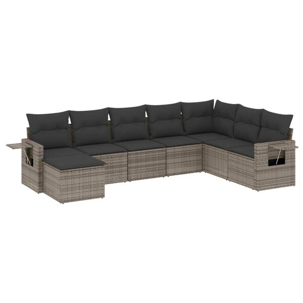 vidaXL Garden Sofa Set Grey