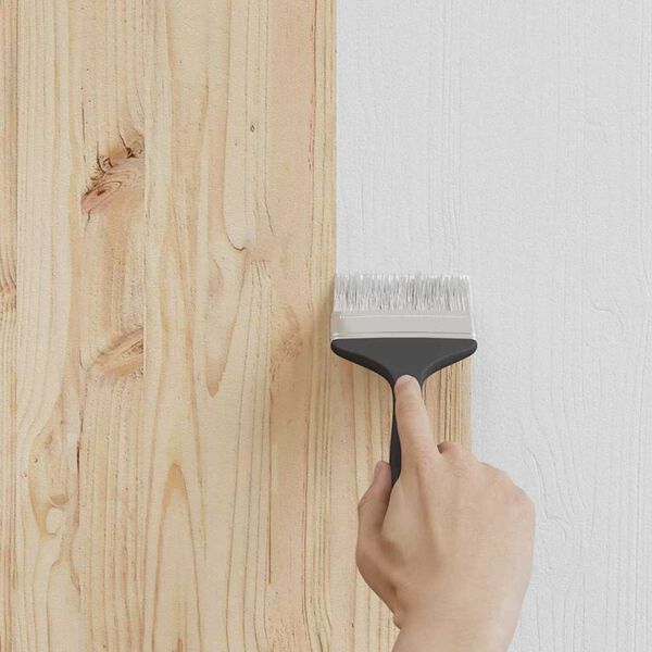 vidaXL Wood Paint Grey 6.50 x 6.50 x 6.26 in Wall Print