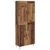 vidaXL Highboard Old Wood 27.36 x 13.39 x 70.87 in Engineered Wood