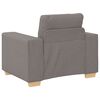 vidaXL Sofa 3 pcs Taupe Linen-blend Fabric