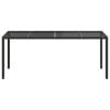 vidaXL Garden Dining Table Black 74.8" x 35.4" x 29.5" Poly rattan