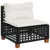 vidaXL Garden Sofa Set Black, Cream White