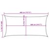 vidaXL Sunshade Sail HDPE Rectangular 6.6x13.1' White