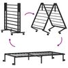 vidaXL Bed Frame Black Steel Twin Foldable Bed Frame Rectangular