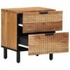 vidaXL Bedside Cabinet Set of 2 Natural Acacia Solid Acacia Wood Compact