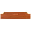 vidaXL Under-bed Drawer Wax Brown Solid Pine Wood Standard
