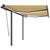 vidaXL Retractable Awning Yellow Aluminum Large Retractable