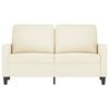 vidaXL 2-seater Sofa Cream Velvet (100% polyester), metal, textilene