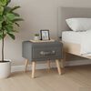 vidaXL Bedside Cabinet Dark Grey Polyester Compact Bedside Cabinet