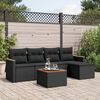 vidaXL Garden Sofa Set Black