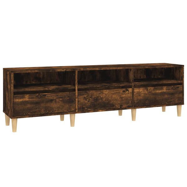 vidaXL TV Cabinet Smoked oak Engineered wood Large TV Cabinet