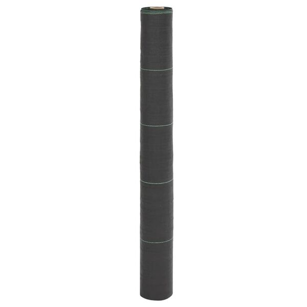 vidaXL Weed Membrane Black with green stripes Polypropylene