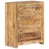 vidaXL Drawer Cabinet Natural mango wood Solid mango wood Medium
