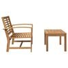 vidaXL Garden Sofa Set Natural Solid teak wood