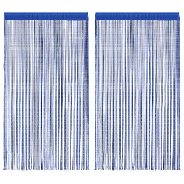 vidaXL String Curtains 2 pcs 55.1x98.4" Blue