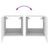 vidaXL TV Wall Cabinet Set of 2 White Engineered wood Medium