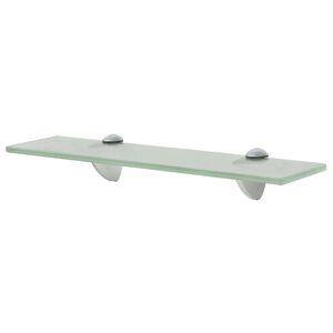 vidaXL Floating Shelf Frosted Tempered safety glass, Zinc alloy Small