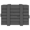 vidaXL Storage Box Grey Solid Pine Wood Medium Storage Box Rectangular