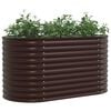 vidaXL Garden Raised Bed Brown 63" x 31.5" x 31.9" Steel