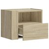 vidaXL Wall-mounted Bedside Cabinet Set of 2 Sonoma oak Engineered wood