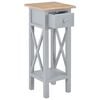vidaXL Telephone Table Brown and Grey Pinewood, MDF Compact Side Table