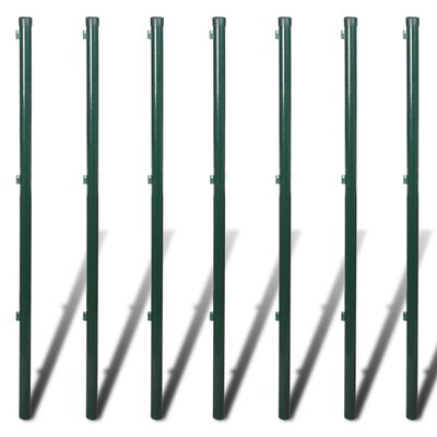 vidaXL Chain Link Fence with Posts Steel 2.6'x49.2' Green
