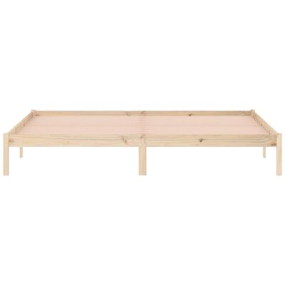 vidaXL Bed Frame 76"x79.9" Solid Wood Pine King