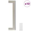vidaXL Cabinet Handle Set of 10 Silver Stainless steel Medium Durable