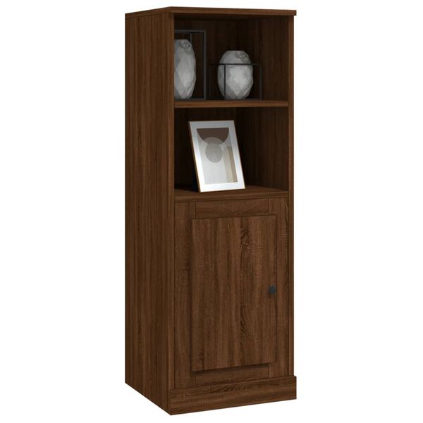 vidaXL Highboard Brown Oak Engineered Wood Medium Highboard