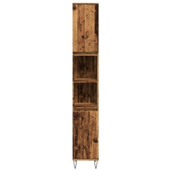 vidaXL Bathroom Cabinet Old wood Engineered wood