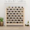 vidaXL Wine Rack 43.1x11.8x42.3" Solid Wood Pine