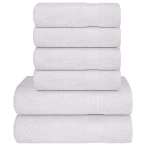 vidaXL Towel Set White 100% Cotton Small Towel Set Rectangular