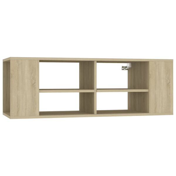 vidaXL Wall-Mounted TV Stand Sonoma Oak 40.2"x13.8"x13.8" Engineered Wood