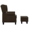 vidaXL Armchair Brown Polyester Fabric, Plywood, Plastic Standard Modern