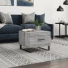vidaXL Coffee Table Grey sonoma Engineered wood, iron Medium