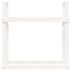 vidaXL Firewood Rack White 43.3x13.8x42.7" Solid Wood Pine