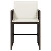 vidaXL Patio Chair Brown, Cream White