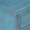 vidaXL Bedside Table Blue Solid Mango Wood Bedside Table Rectangular