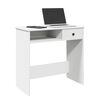 vidaXL Desk White Engineered wood Medium Computer Desk Rectangular