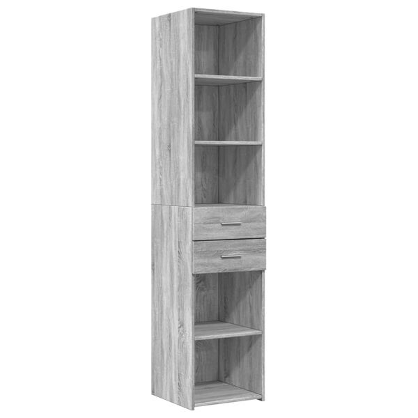 vidaXL Highboard Grey Sonoma Engineered wood Highboard Rectangular
